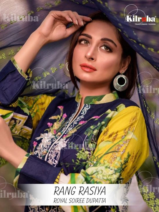 Kilruba Rang Rasiya Royal Soiree Dupatta Pakistani Test Suits Catalog