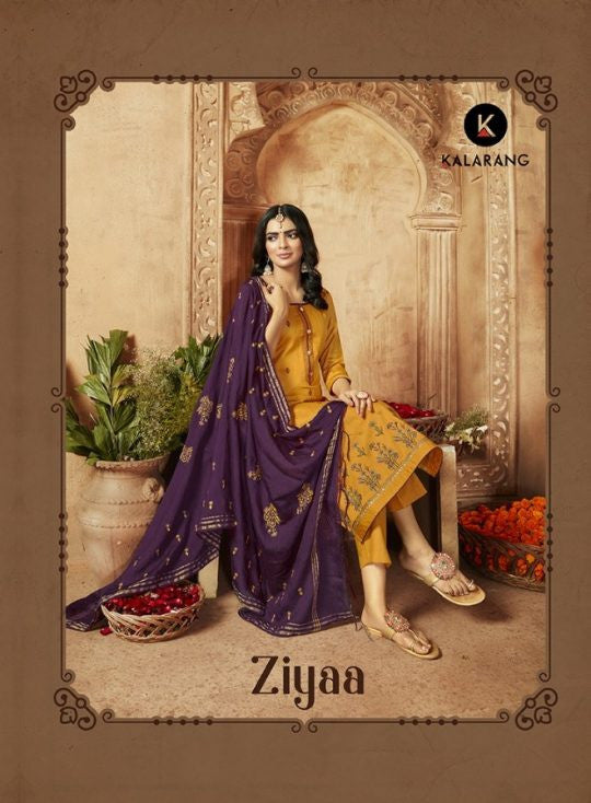 Kessi Kalarang Ziyaa Jam Silk Cotton Suits Catalog