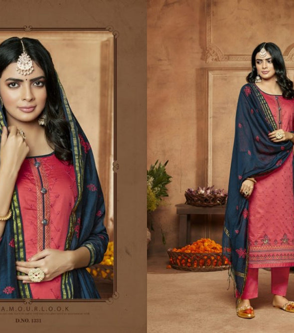Kessi Kalarang Ziyaa Jam Silk Cotton Suits Catalog