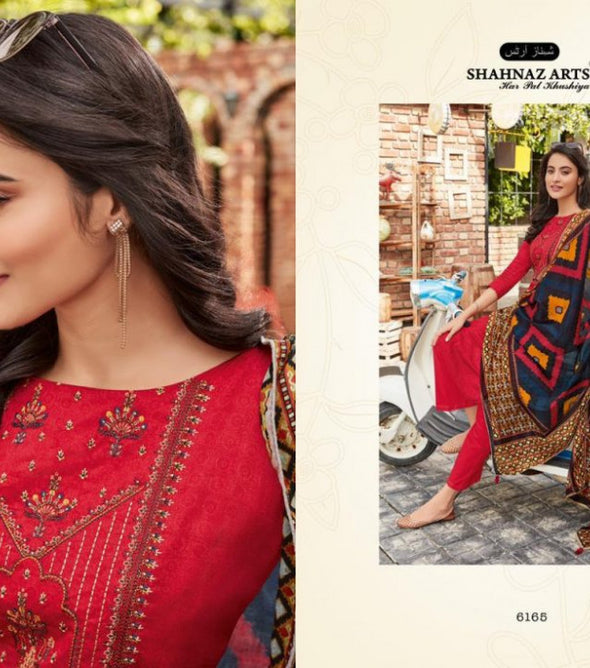 Sharnaz Arts Panihari Vol-6 Straight Jam Cotton Suits Catalog