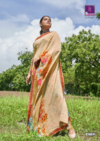 Shangrila Samiksha Georgette Prints With Designer Border Saree Catalog