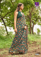 Shangrila Samiksha Georgette Prints With Designer Border Saree Catalog