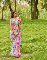 Shangrila Samiksha Georgette Prints With Designer Border Saree Catalog
