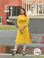 PK Fashion Class Vol-1 Rayon Straight Cut Kurti Catalog Collection