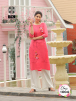 PK Fashion Class Vol-1 Rayon Straight Cut Kurti Catalog Collection