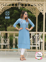 PK Fashion Class Vol-1 Rayon Straight Cut Kurti Catalog Collection