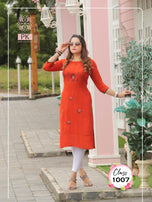 PK Fashion Class Vol-1 Rayon Straight Cut Kurti Catalog Collection