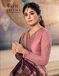 Fiona Kritika Jaquard Dupatta Straight Satin Georgette Suits Catalog