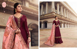 Fiona Kritika Jaquard Dupatta Straight Satin Georgette Suits Catalog