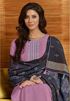 Swagat Sakhi Maslin With Embroidery Work Suits Catalog