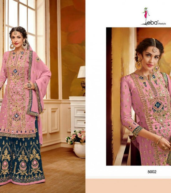 Eba Lifestyle Nazarana Vol-1 Heavy Plazzo Style Suits Catalog