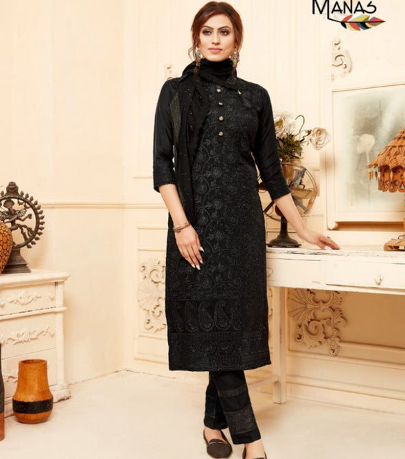 Manas Creation Lucknowi Vol-2 Kurti With Bottom Catalog