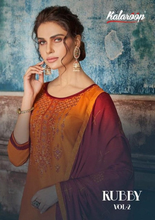 Kalaroop Rubby Vol-2 Lehenga Style Salwar Suits Catalog