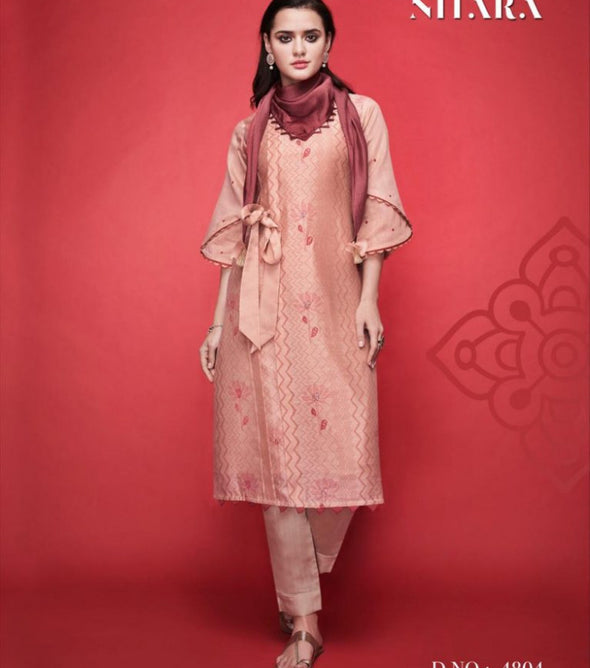 Nitara Scarlet Top Bottom and Sacarf Pair Catalog Collection