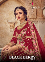 Eba Lifestyle Black Berry Vol-1 Plazzo Style Suits Catalog