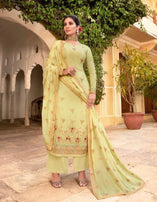 Glossy Simar Suhani Chinon Fabric Straight Salwar Kameez Catalog