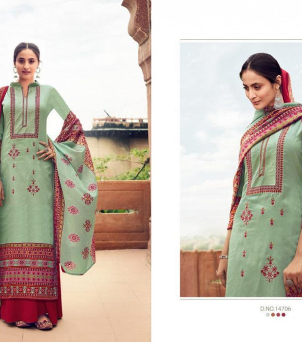 Tanishk Fashion Kazo Kashmiri Jam Cotton Suits Catalog