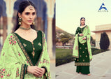 Alisa Raas Plazzo Style Silk Jacquard Salwar Suits Catalog