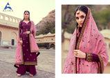 Alisa Raas Plazzo Style Silk Jacquard Salwar Suits Catalog