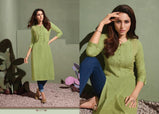 Kessi Rangoon Homerun Slub Rayon With Shifli Work Kurti Catalog