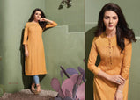Kessi Rangoon Homerun Slub Rayon With Shifli Work Kurti Catalog