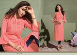 Kessi Rangoon Homerun Slub Rayon With Shifli Work Kurti Catalog