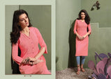 Kessi Rangoon Homerun Slub Rayon With Shifli Work Kurti Catalog