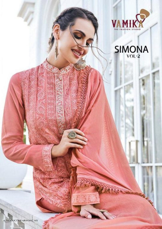 Arihant Vamika Simona Vol-2 Lucknowi Palazzo Readymade Salwar Kameez Catalog