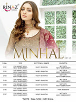 Rinaz Fashion Minhal Vol-2 Pakistani Style Suits Catalog