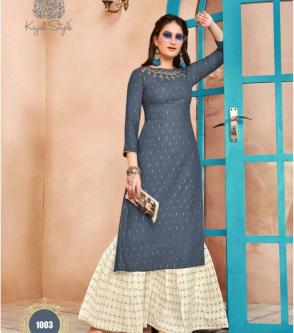 Kajal Style Fashion Paradise Vol-1 Kurti With Plazzo, Sharara & Pant Pair Catalog