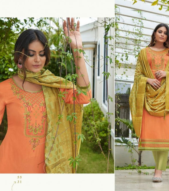 Kessi Ashopalav Vol-14 Jam Silk With Embroidery Work Suits Catalog