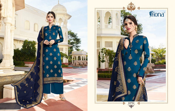 Fiona Nazrana Top Jacquard Heavr Dupatta Salwar Suits Catalog