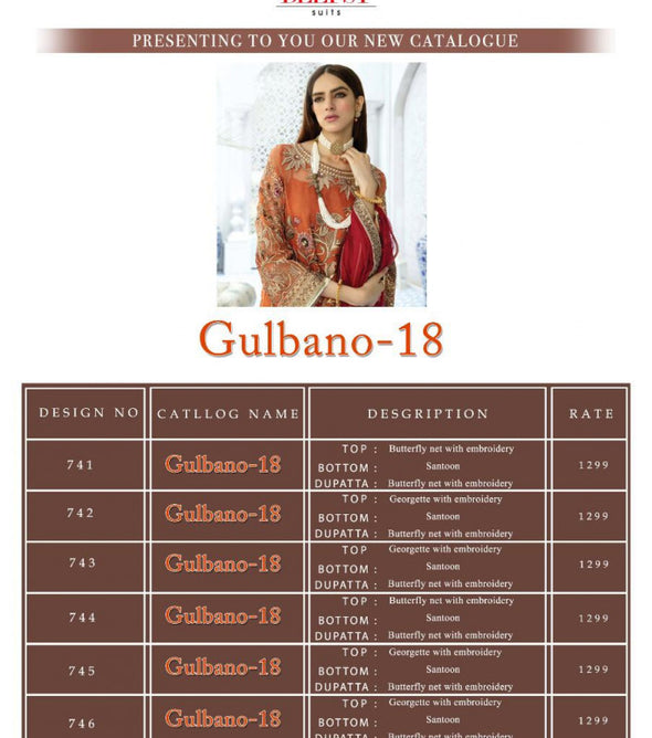 Deepsy Gulbano Vol-18 Pakistani Style Heavy Suits Catalog