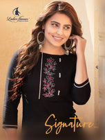 Ladies Flavour Signature Vol-2 Kurti With Bottom Catalog
