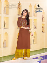 Ladies Flavour Signature Vol-2 Kurti With Bottom Catalog
