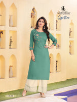 Ladies Flavour Signature Vol-2 Kurti With Bottom Catalog