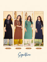 Ladies Flavour Signature Vol-2 Kurti With Bottom Catalog