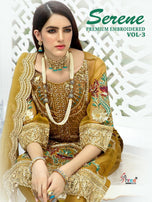 Shree Fabs Serene Vol-3 Premium Embroidered Pakistani Style Suits Catalog