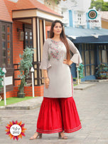 Aradhana Fashion Mashup Vol-2 Kurti Sharara Skirt Pant Pair Catalog