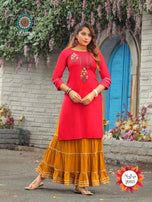 Aradhana Fashion Mashup Vol-2 Kurti Sharara Skirt Pant Pair Catalog