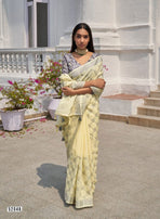 Shangrila Shantam Pure Weaving Linen Saree With Kalamkari Tread Work Saree Catalog