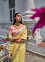 Shangrila Shantam Pure Weaving Linen Saree With Kalamkari Tread Work Saree Catalog