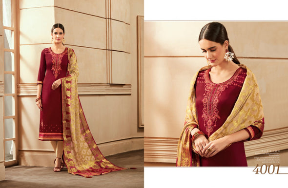 Kessi Parampara Vol-3 Straigh Cotton Silk Salwar Suits Catalog