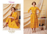 Kanasu Elegance Rayon Gold Print Anarakli Type Kurtis Catalog