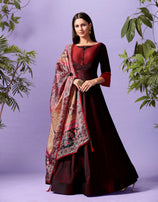 Lymi Originals Palace Silk Gown With Dupatta Catalog