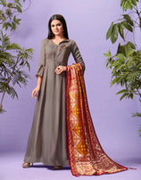 Lymi Originals Palace Silk Gown With Dupatta Catalog