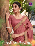Shangrila Fashion Frame Dola Silk Saree With Designer Embroidery Work And Swarouski Touch Catalog