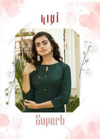 Kivi Superb Lining Silk With Hand Work Kurti With Botton Catalog