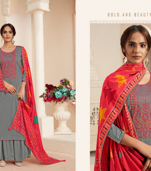 Levisha Panihari Jam Cotton Plazzo Style Suits Catalog