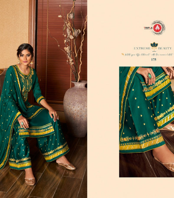 Tripple A Kesar Vol-2 Plazzo Style Salwar Suits Catalog